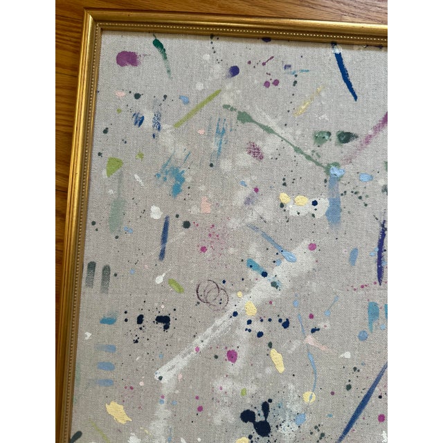 2020s Erin Simon Original Brush Strokes Drop Cloth For Sale - Image 5 of 9