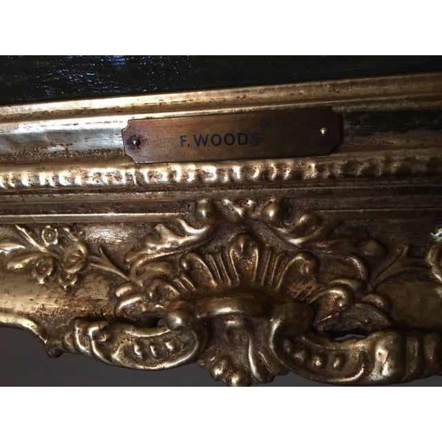 Green F. Wood Painting, Signed and Dated 1907 For Sale - Image 8 of 11