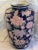 Vintage Floral and Fruit Chinoiserie Blue Gold Pink Jardiniere Vase For Sale - Image 12 of 12