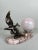 Lovely Art Deco lamp with a bird in flight. Marble base, brass sculpture. In perfect condition. The light works with a...