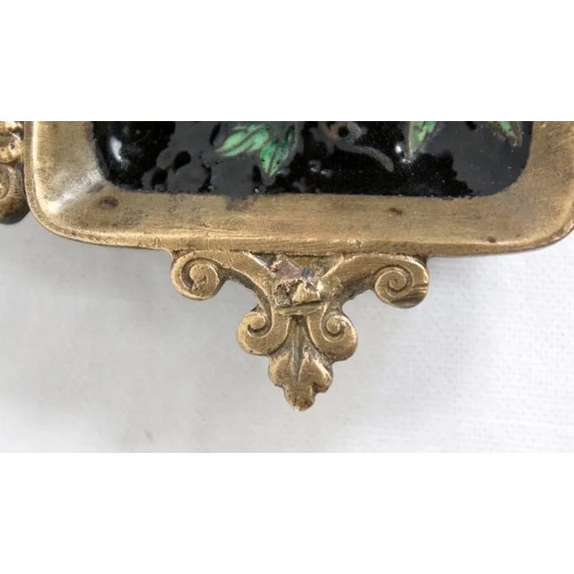 Blue Small Napoleon III Inkwell in Bronze and Enamel, 19th Century For Sale - Image 8 of 18