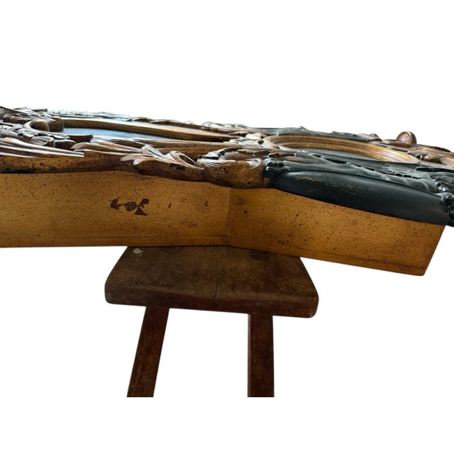 Wood Refurbished Beaux Art Griffin Antique Wall Regulator Clock Embossed. Sun Pendulum. Featuring Griffin Figures. For Sale - Image 7 of 9