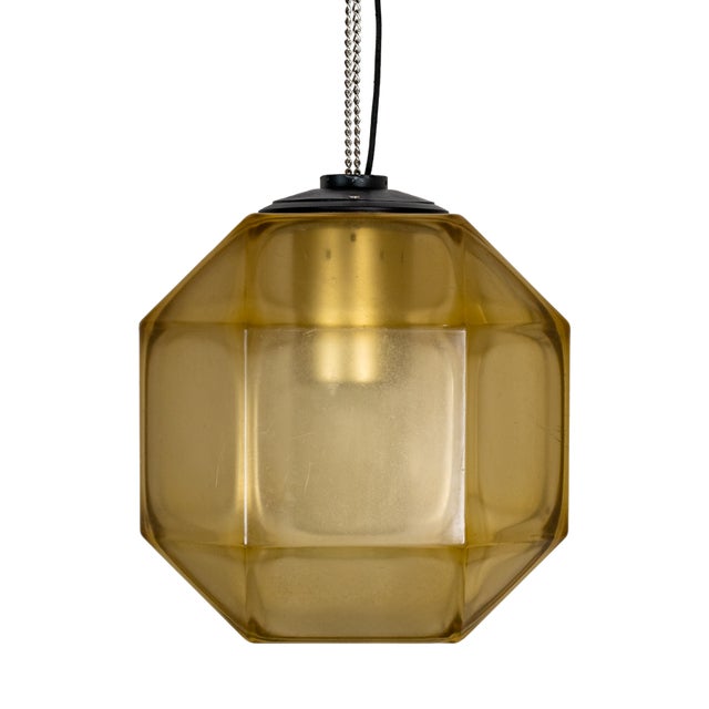 Industrial Pendant Light in Acrylic Glass, 1960s For Sale