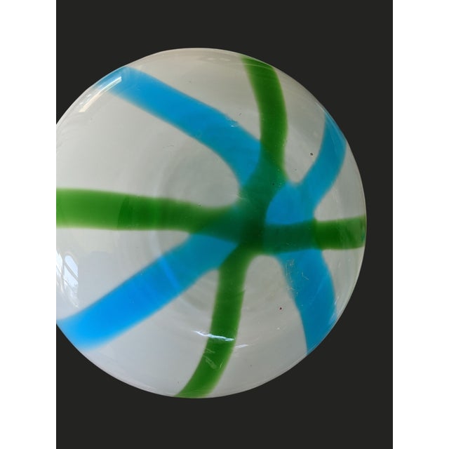 White Vintage 1990s Murano Glass Style Gourd Vases- A Pair For Sale - Image 8 of 13