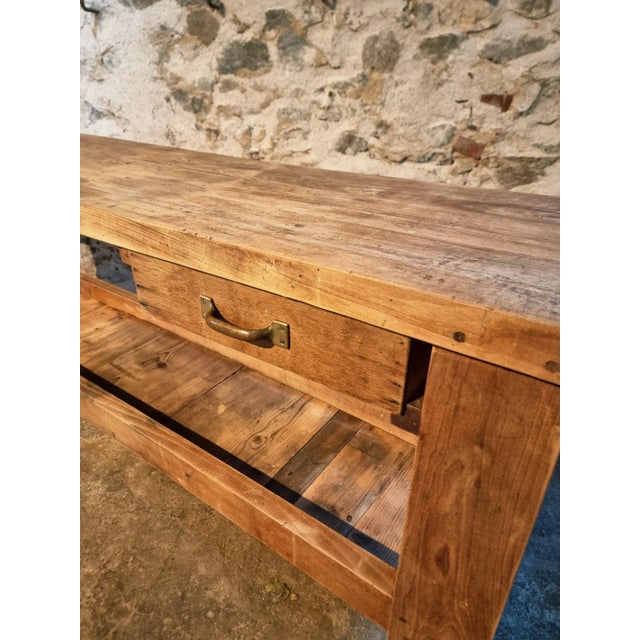 Vintage French Beechwood Workbench, 1920s For Sale - Image 10 of 15