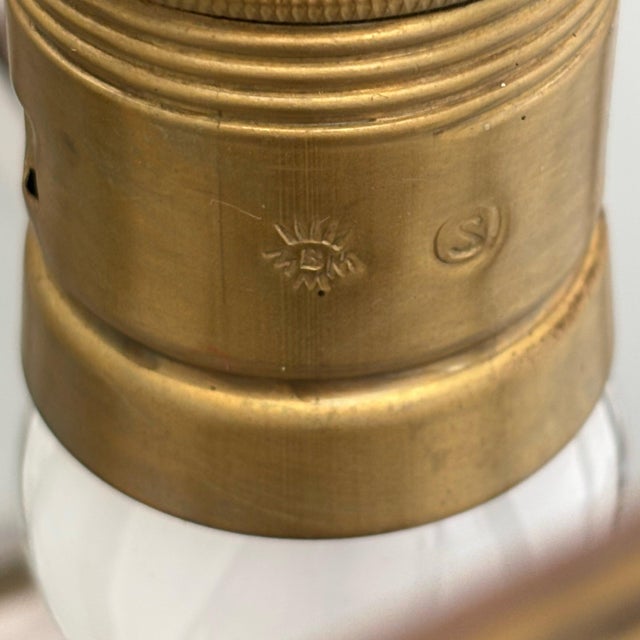 Gold Lantern Pendant Lamp in Brass and Glass by The Malmström Brothers, Sweden, 1920s For Sale - Image 8 of 9