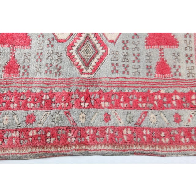 Red 1970s Handmade Wool Turkish Rug -4' 3'' X 5' 9'' For Sale - Image 8 of 13