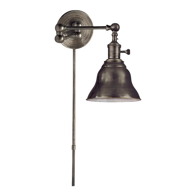 Chapman & Myers for Visual Comfort Signature Boston Swing Arm in Bronze with SLE Shade For Sale