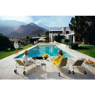 Slim Aarons 'Poolside Gossip' Contemporary Archival Color Photograph Print From the Original Negative by Getty - 30x40 For Sale