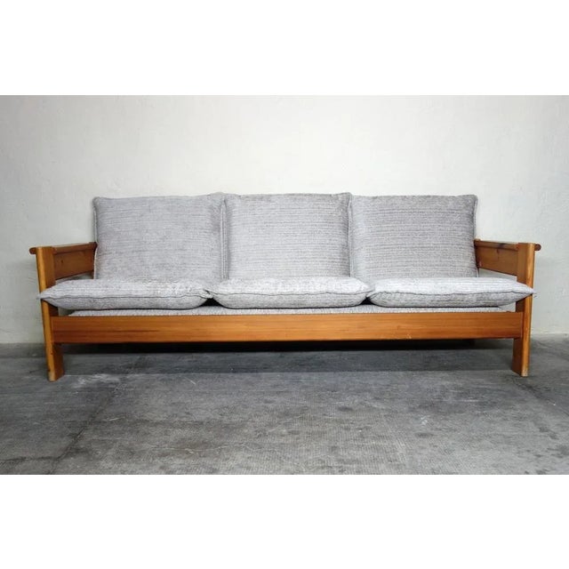 Brutalist Pine Sofa, France, 1960s For Sale - Image 12 of 12