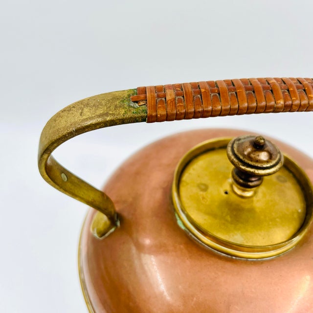 Antique 1886 Gorham Copper and Brass Kettle With Brass Lion Claw Foot Stand and Spirit Burner For Sale - Image 15 of 16