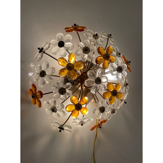 Murano Glass Flower Flushmount, 1960s For Sale - Image 7 of 9
