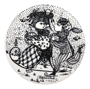 Ceramic Wall Plaque Hot Plate Trivet by Bjorn Winblad Nymolle Denmark