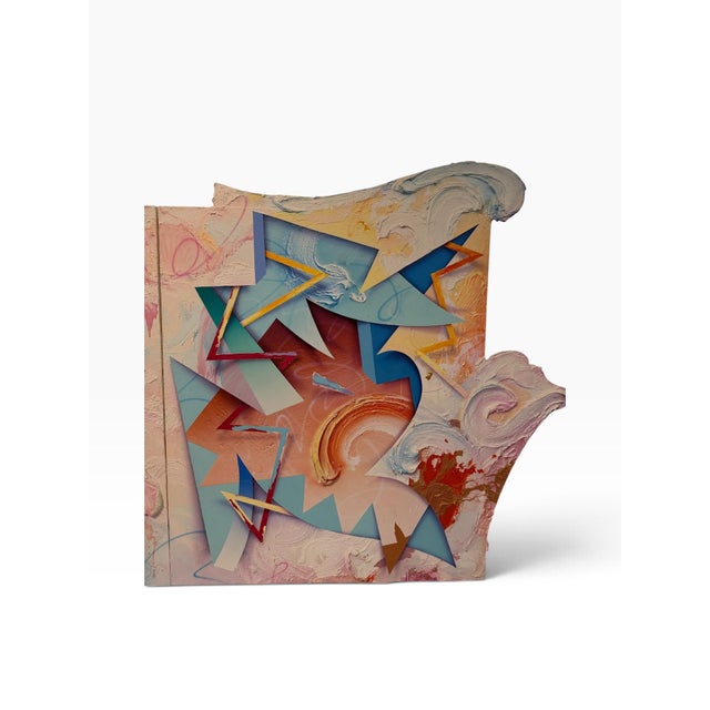 Monumental 103" George D. Green Shaped Canvas Diptych, "Setunthe Woods on Fire" – 1984 For Sale In West Palm - Image 6 of 11