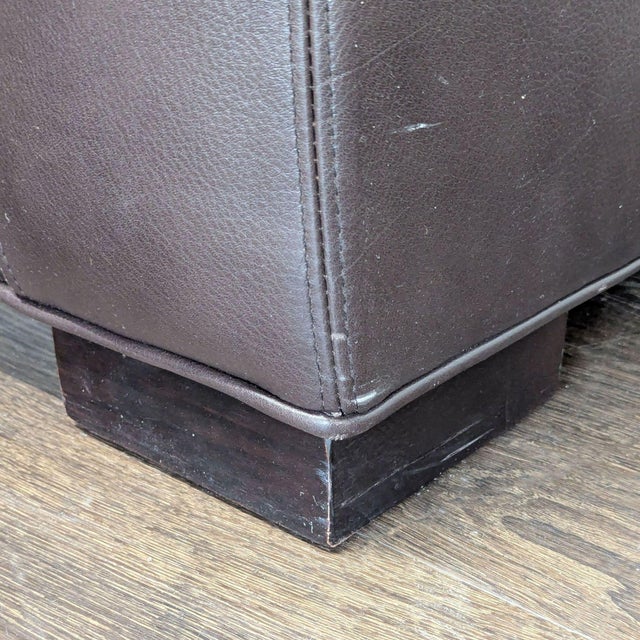 Room & Board Metro Dark Brown Leather Sleeper Sofa For Sale - Image 9 of 9