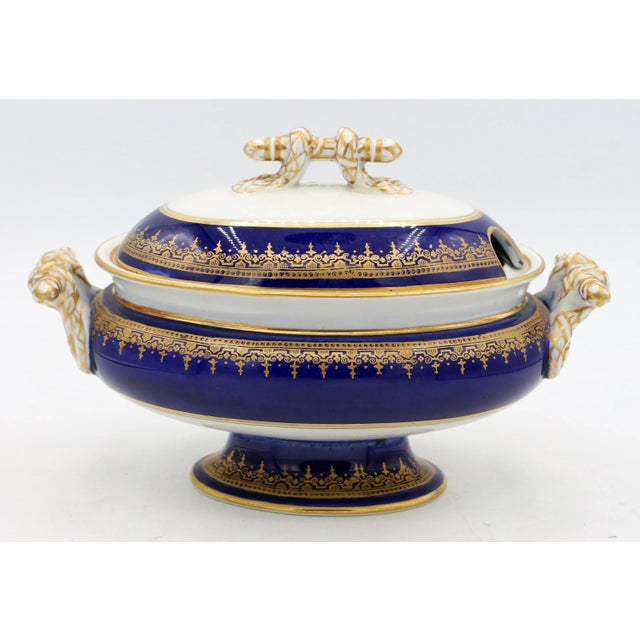 Ashworth Ironstone Circa 1880 Ashworth Ironstone Covered Sauce Tureen With Undertray For Sale - Image 4 of 7