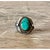 Vintage Boho Turquoise Native American Sterling Silver Ring 7.75 For Sale In West Palm - Image 6 of 12
