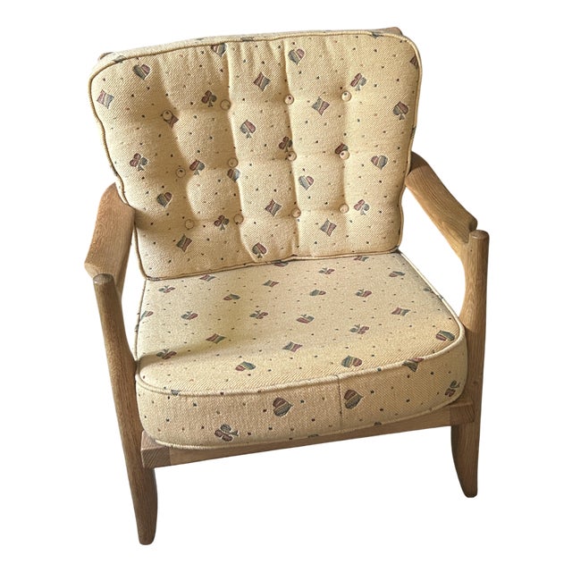 José Oak Armchair by Guillerme Et Chambron for Votre Maison, 1960 For Sale