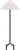Transitional Marie Flanigan by Visual Comfort Signature Clifford Large Forged Floor Lamp in Aged Iron with Linen Shade For Sale - Image 3 of 3