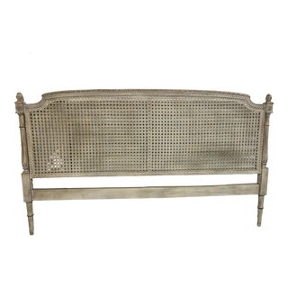 French Louis XVI Style Cane King Size Bed For Sale