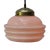 French “Clichy” pink coloured glass pendant lamp Brass glass holder 2 meter black cotton flex E26 / E27 Up to 250V...