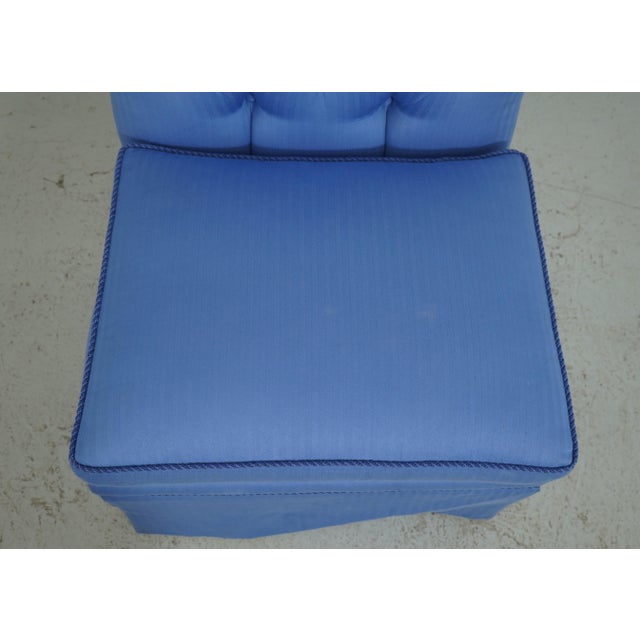Kindel Blue Upholstered Boudoir Chair For Sale - Image 10 of 18