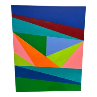 Contemporary Abstract Geometric Painting by Stanley Dean Edwards For Sale