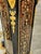 Black Wood Pedestal With Bronze Accents, Gold Leaf Details & Marble Top For Sale - Image 4 of 6