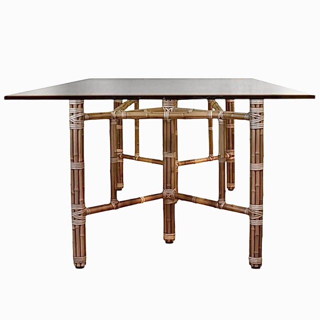 Mid-Century Modern 1970s McGuire Organic Modern Rectangular Bamboo Mid Century Dining Table For Sale - Image 3 of 5