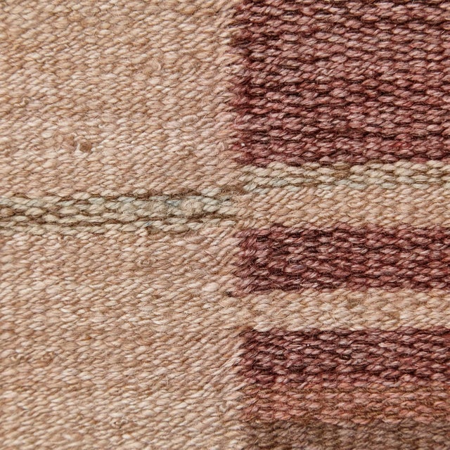 Mid-Century Modern Finnish Flat-Weave Carpet by Laila Karttunen for Kiikan Mattokutomo, 1930s For Sale - Image 3 of 13