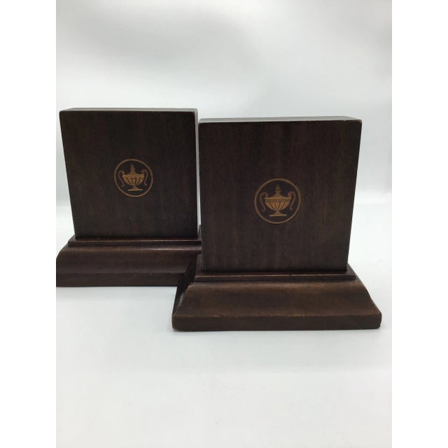 Antique Mahogany Inlay Bookends Hepplewhite Style - Pair For Sale - Image 12 of 12