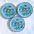Blue Vintage Hungarian Turquoise Majolica Plates with Parakeets, 1950, Set of 3 For Sale - Image 8 of 8