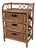 Mid-Century Modern Italian Rattan and Wicker Three-Drawer Chest, 1970s For Sale