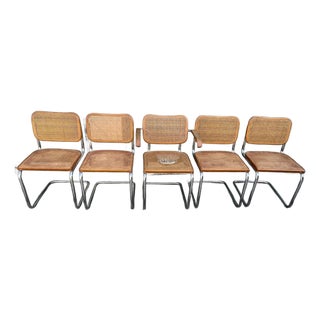 Klaus Nienkamper Knoll International Vintage Cantilever Chairs, Chrome Tube Cane For Sale