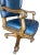 Navy Blue Vintage Drexel Heritage Navy Leather Executive Office Chair For Sale - Image 8 of 11