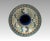 Metal Chinese Jingfa Blue & Gold 'Dragon Back' Cloisonne Beaker Form Vases With Auspicious Cranes & Lotus - A Pair on Wood Stands For Sale - Image 7 of 12