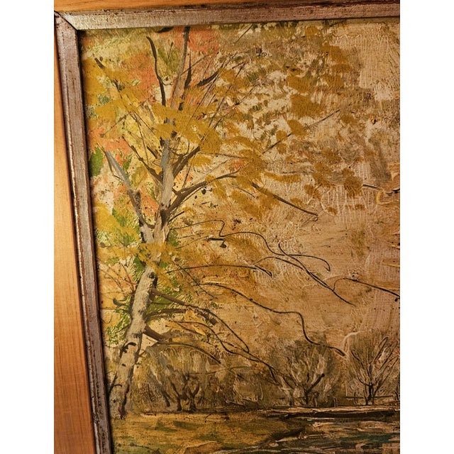 Wood Edmond Woods, "Trout Stream" Oil Painting, Framed, 1960's For Sale - Image 7 of 12