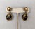 Vintage 1950s Signed Crown Trifari Goldtone Filigree & Faux-Tortoise Dangle Clip Earrings- 2 Pieces For Sale In Philadelphia - Image 6 of 7