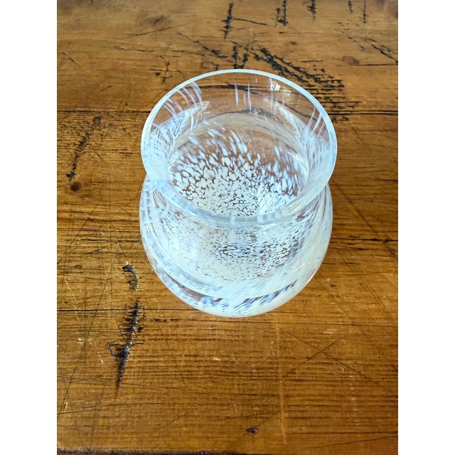 English Petite Caithness Hand Blown Glass Vase/Votive Holder For Sale - Image 3 of 5