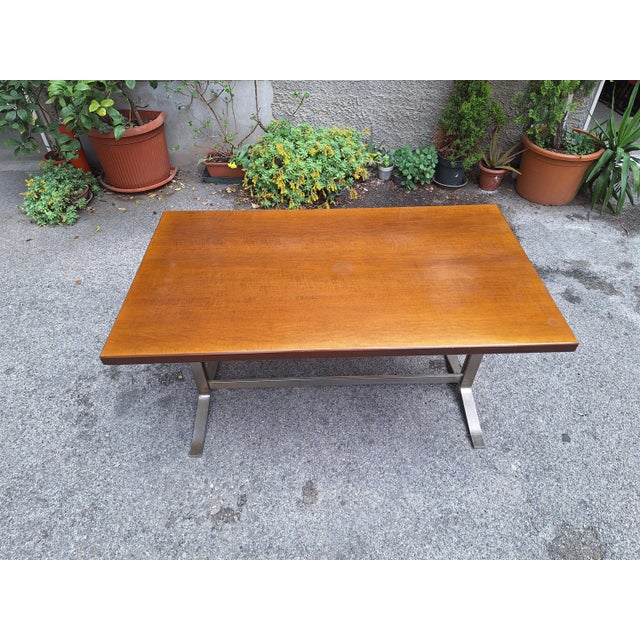 Desk in Wood and Chromed Metal by Gianno Moscatelli for Formanova, 1960s, in Very Good conditions. Designed 1960 to 1969...