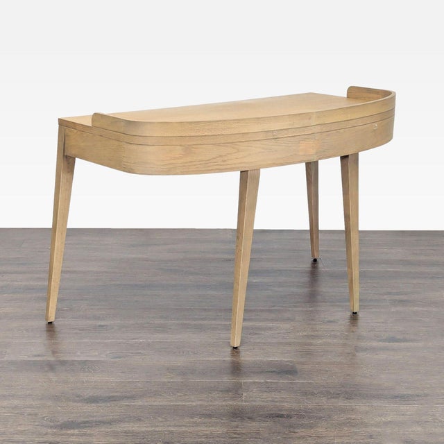 Four Hands Armstrong Modern Light Wood Desk With Two Drawers and Raised Back Edge For Sale In San Francisco - Image 6 of 13