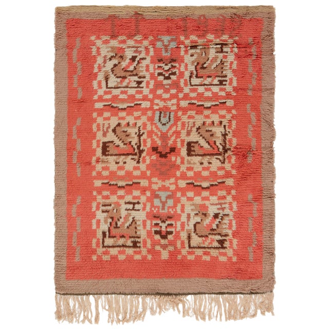Swedish Rya Rug by Impi Sotavalta Doris Leslie Blau Collection For Sale
