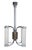 Petitot lamp ceiling lamp France around 1925, Petitot. Chrome-plated brass with 4 glass cylinders. Height: 78 cm Diameter:...