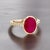 Natural Ruby Diamond Ring 6.75 14k Y Gold 4.38 TCW Certified For Sale - Image 14 of 18