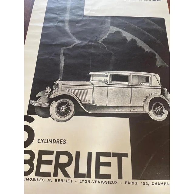 Vintage Black and White Poster by Berliet- Draeger, 1929 For Sale - Image 11 of 12