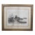 Antique George William Bohde Signed Farmhouse Riverscape Etching 30" For Sale