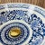 Ceramic Flower Ceramic Handmade Moroccan Blue Design Sink for Bathroom For Sale - Image 7 of 7