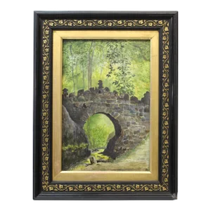 "The Bridge, Shanklin China" on Porcelain Plaque