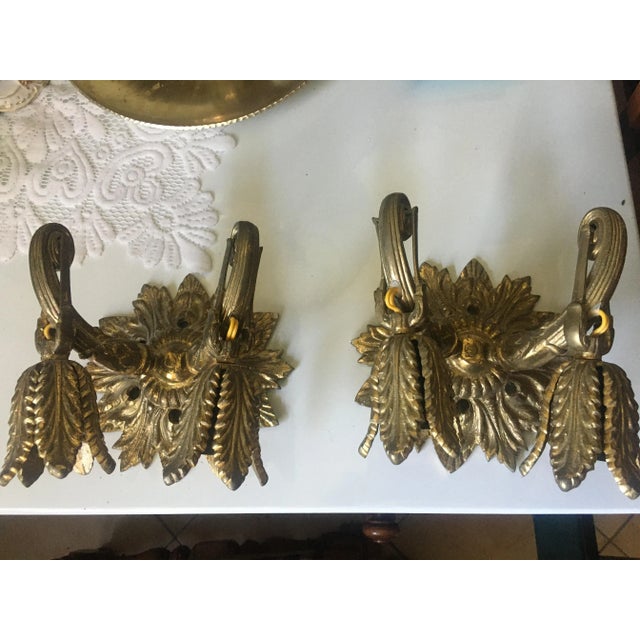 Bronze Wall Lamps, 1920s, Set of 2 For Sale - Image 6 of 14
