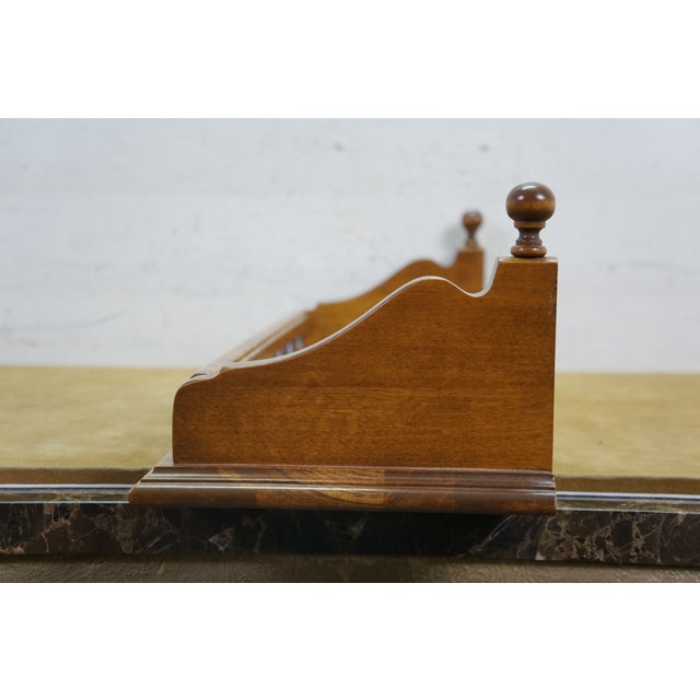 Wood Late 20th Century Pair of Ethan Allen Early American Colonial Maple Hanging Plate Display Racks Shelves 24" For Sale - Image 7 of 13